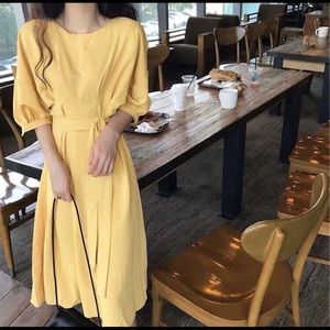 pastel yellow dress